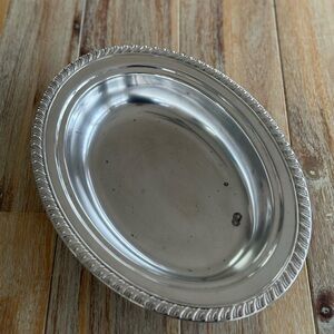 Vintage Silver Plated Oval Serving Bowl